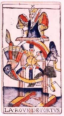La Roue de Fortune est la dixième lame du tarot de Marseille.